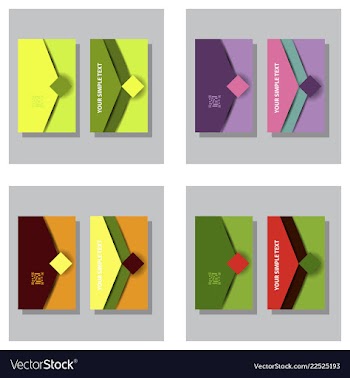 Abstract creative business cards vector image