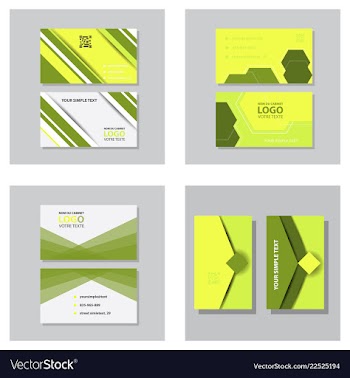 Abstract creative business cards vector image
