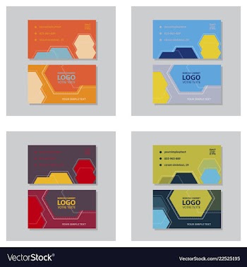 Abstract creative business cards vector image