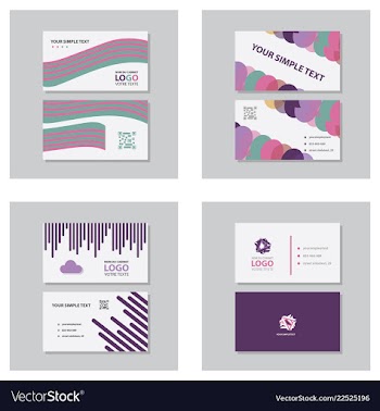 Abstract creative business cards vector image
