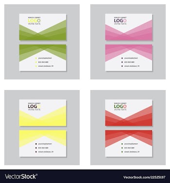 Abstract creative business cards vector image