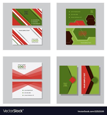 Abstract creative business cards vector image