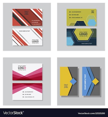 Abstract creative business cards vector image