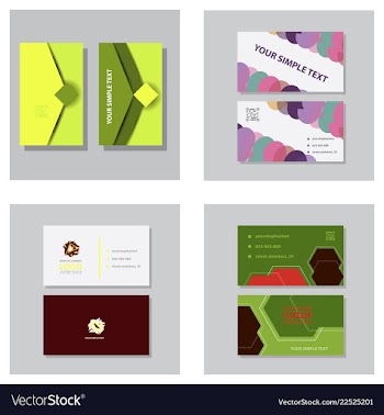 Abstract creative business cards vector image