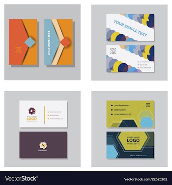 Abstract creative business cards vector image