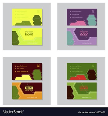 Abstract creative business cards vector image