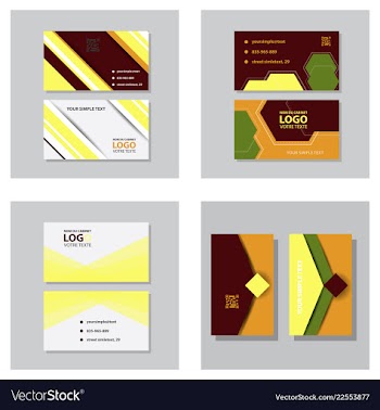 Abstract creative business cards vector image
