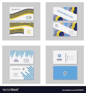 Abstract creative business cards vector image