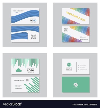 Abstract creative business cards vector image