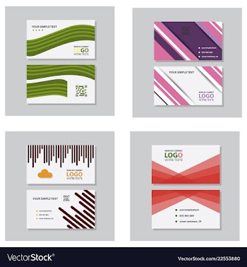 Abstract creative business cards vector image
