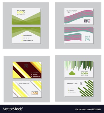Abstract creative business cards vector image