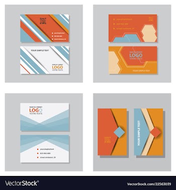 Abstract creative business cards vector image