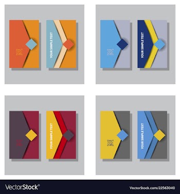 Abstract creative business cards vector image