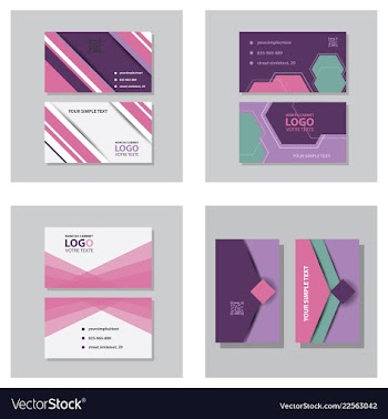 Abstract creative business cards vector image