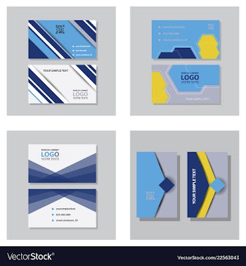 Abstract creative business cards vector image