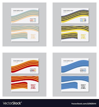 Abstract creative business cards vector image