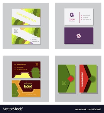 Abstract creative business cards vector image