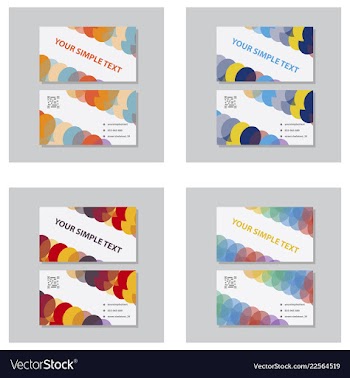 Abstract creative business cards vector image