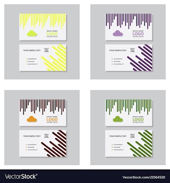 Abstract creative business cards vector image