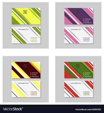 Abstract creative business cards vector image