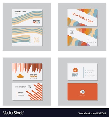 Abstract creative business cards vector image