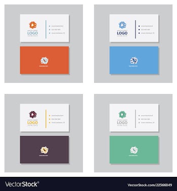 Abstract creative business cards vector image