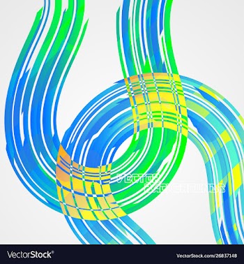 Abstract curved lines colors on a gray vector image