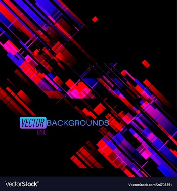 Abstract dark colors on a black scene vector image