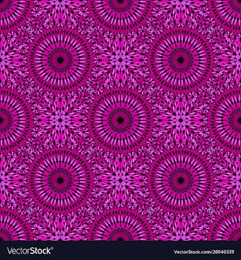 Abstract deep pink oriental mandala pattern vector image