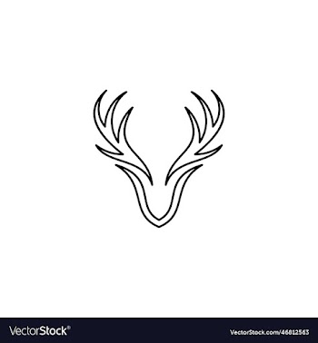 abstract deer head logo design