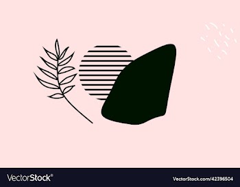 abstract design with doodles and various shapes