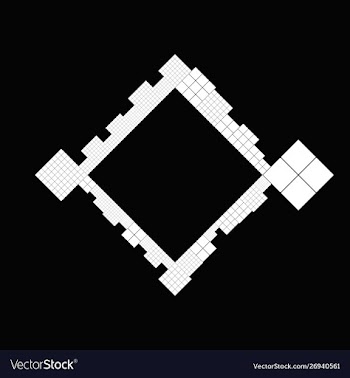 Abstract diagonal minimal modern square frame vector image