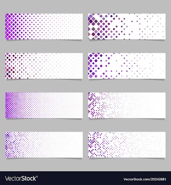 Abstract diagonal rounded square pattern banner vector image