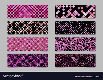 Abstract diagonal rounded square pattern banner vector image