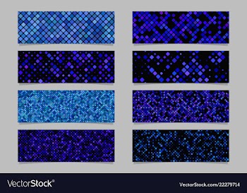 Abstract diagonal rounded square pattern banner vector image