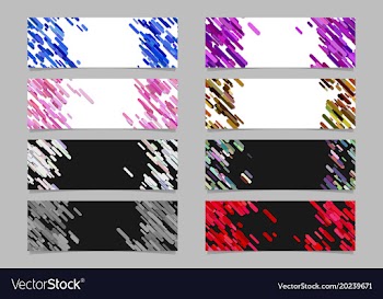 Abstract diagonal rounded stripe pattern banner vector image