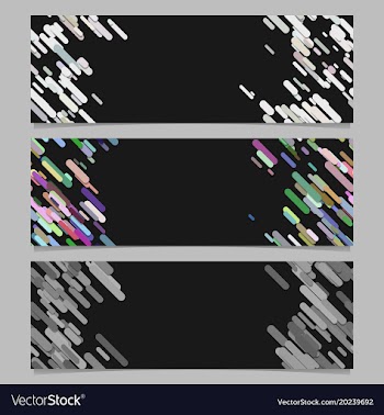 Abstract diagonal rounded stripe pattern banner vector image