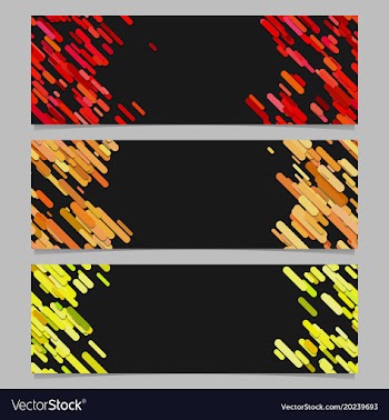 Abstract diagonal rounded stripe pattern banner vector image