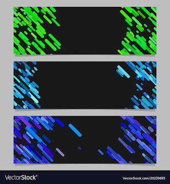 Abstract diagonal rounded stripe pattern banner vector image