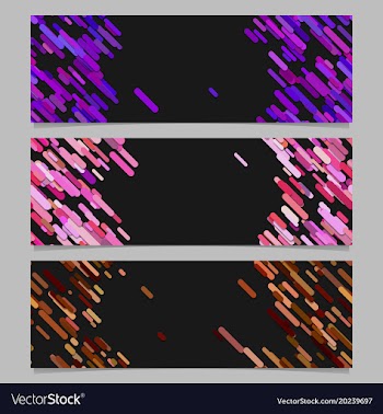 Abstract diagonal rounded stripe pattern banner vector image