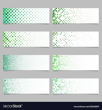 Abstract diagonal square mosaic pattern banner vector image