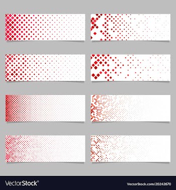 Abstract diagonal square pattern banner vector image