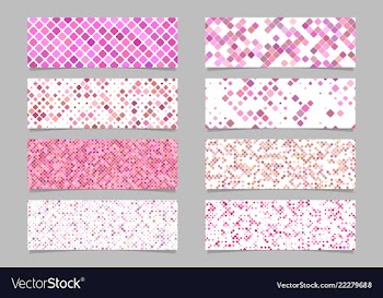 Abstract diagonal square pattern banner vector image