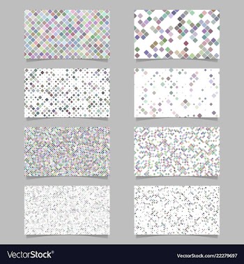 Abstract diagonal square pattern mosaic card vector image