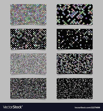 Abstract diagonal square pattern mosaic card vector image