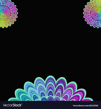 Abstract digital flower mandala art background vector image