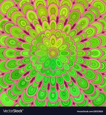 Abstract digital flower mandala art background vector image