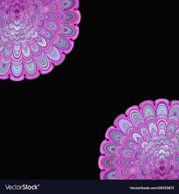 Abstract digital flower mandala art background vector image