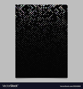 Abstract digital rounded square pattern poster vector image