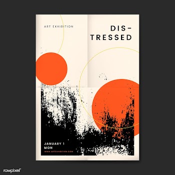 Abstract distressed design poster | Free stock vector - 553867